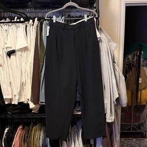 Aritizia Wilfred Carrot Black Pleated Pant